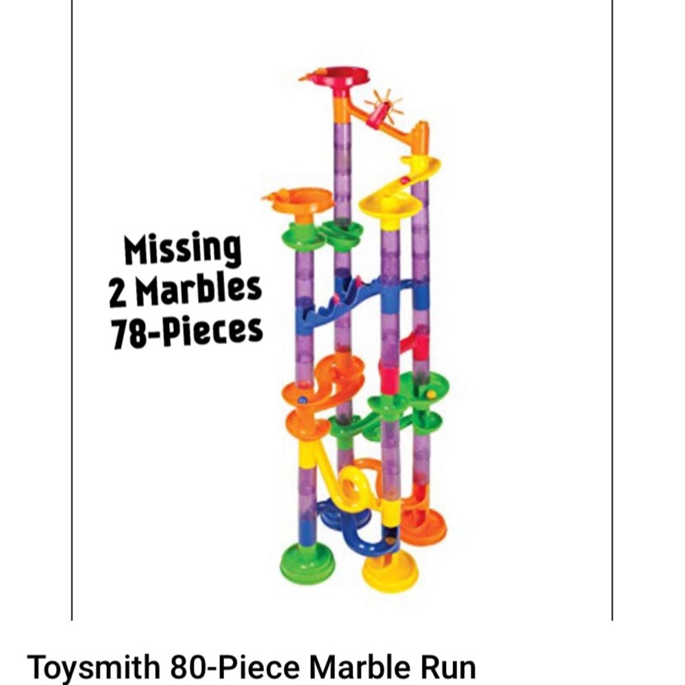 SOLD Toysmith 78-Pc Marble Run (missing 2 marbles)